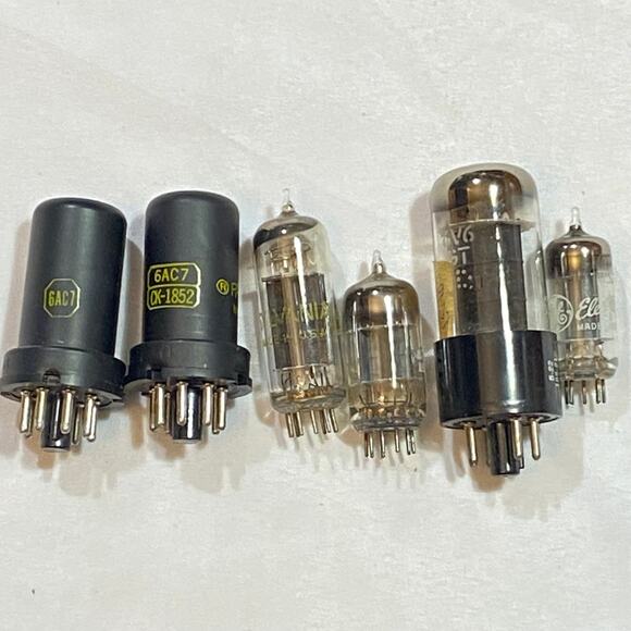 Vintage Lot of 26 Electron Vacuum Tubes Radio AMP Audio Not Tested As Is - Picture 15 of 16